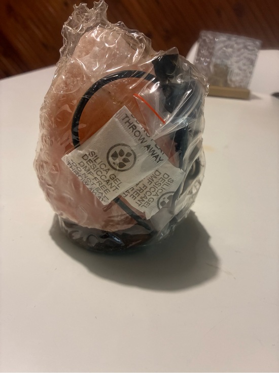 Other - Himalayan Salt Lamp with Metal Base - Pink/Black